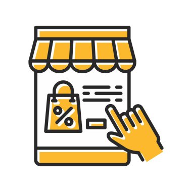 Çevrimiçi Alışveriş Yaratıcı Simgeler Tasarımı