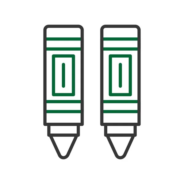 Crayon Creative Icons Desig — Stock Vector