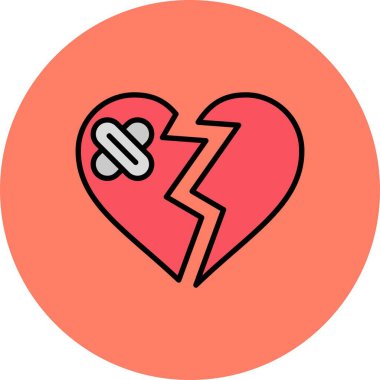  Broken Heart Creative Icons Desig