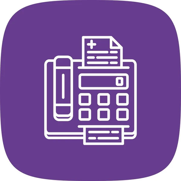 Fax Machine Creative Icon Desig — Stock Vector