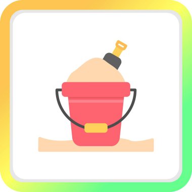 Sand Bucket Creative Icons Desig