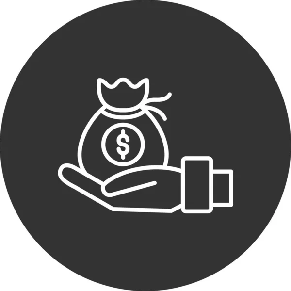 Money Bag Creative Icons Desig — Wektor stockowy