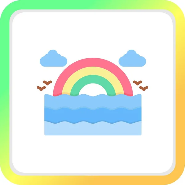 Rainbow Creative Icons Desig — Vettoriale Stock