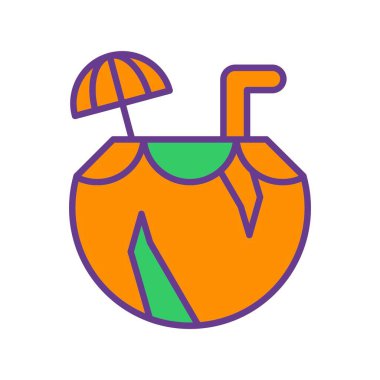 Coconut Drink Creative Icons Desig