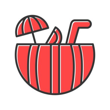 Watermelon Cocktail Creative Icons Desig