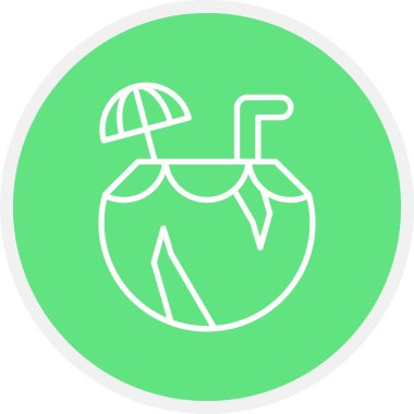 Coconut Drink Creative Icons Desig