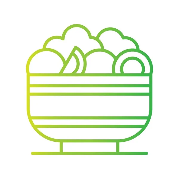 Salada Ícones Criativos Desig — Vetor de Stock