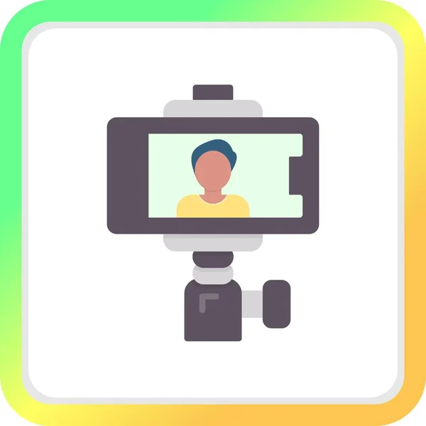 Selfie Stick Icone Creative Desig — Vettoriale Stock