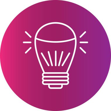 Led Lamp Creative Icons Desig