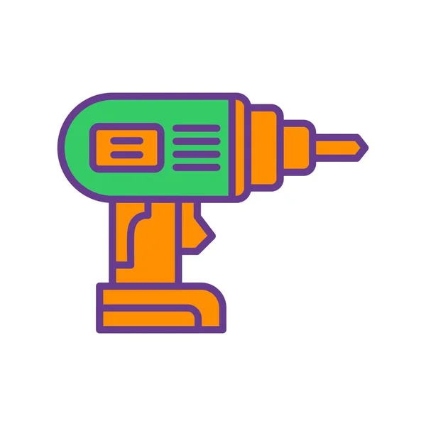 Hand Drill Creative Icons Tervezése — Stock Vector