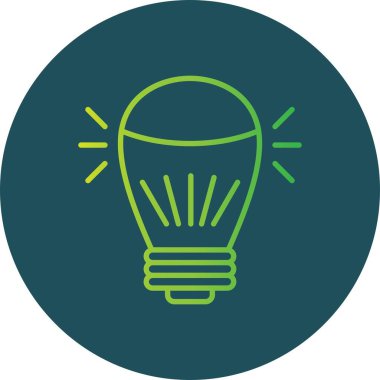 Led Lamp Creative Icons Desig