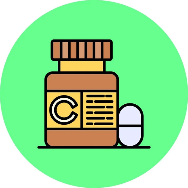 Vitamins Creative Icons Desig — 图库矢量图片