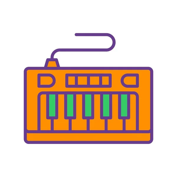 Zongora Kreatív Ikonok Tervezése — Stock Vector