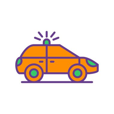 Police Car Creative Icons Desig