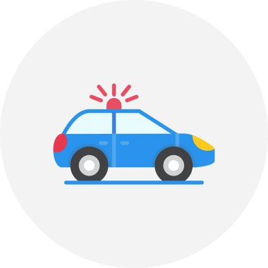 Police Car Creative Icons Desig