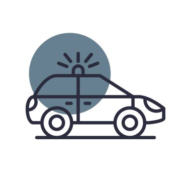 Police Car Creative Icons Desig