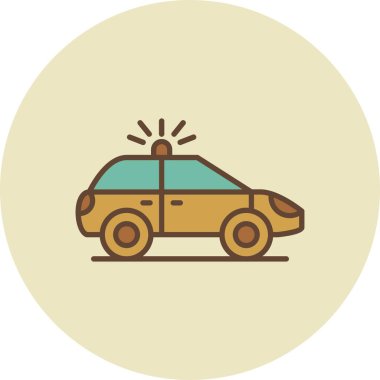 Police Car Creative Icons Desig