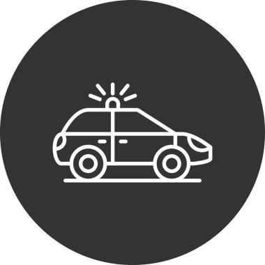 Police Car Creative Icons Desig