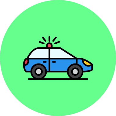 Police Car Creative Icons Desig