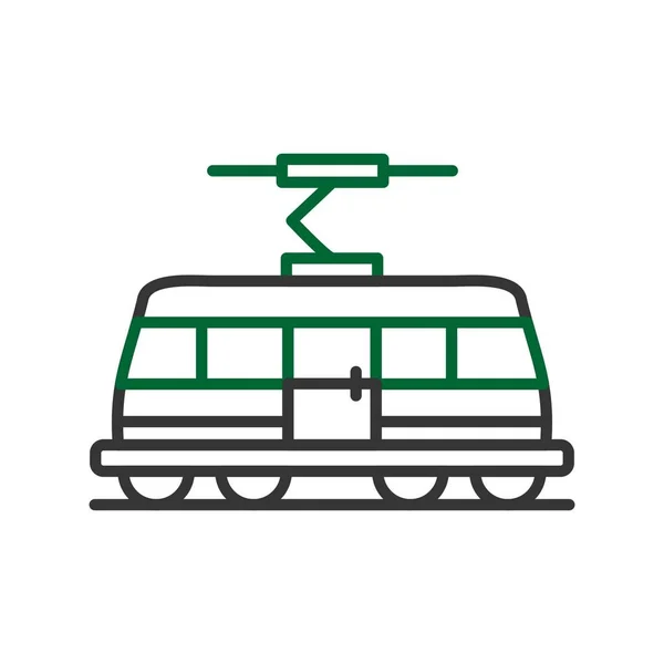 Tram Yaratıcı Simgeler Tasarımı — Stok Vektör