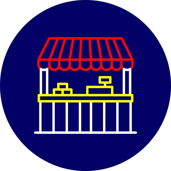 Street Shop Kreatywne Ikony Desig — Wektor stockowy