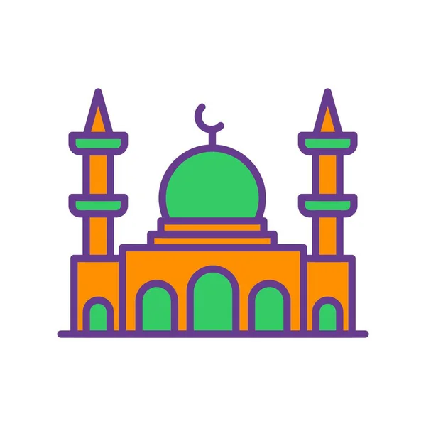 Mešita Kreativní Ikony Desig — Stockový vektor