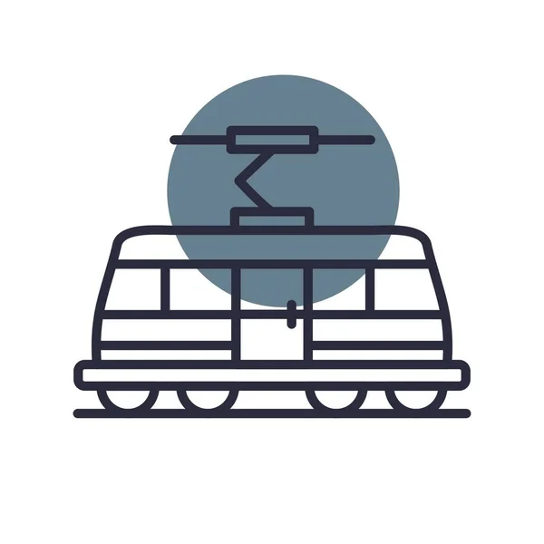 Tram Creative Icons Desig — Stock Vector