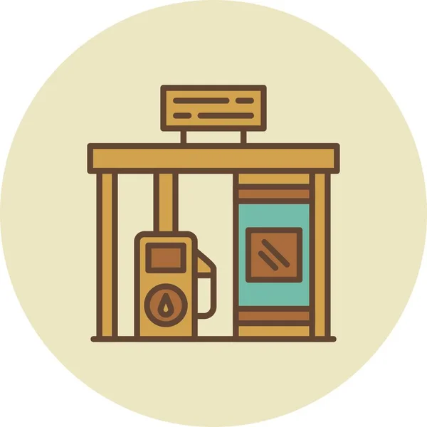 Gas Station Creative Icons Desig — Vector de stock