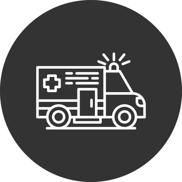 Icônes Créatives Ambulance Desig — Image vectorielle