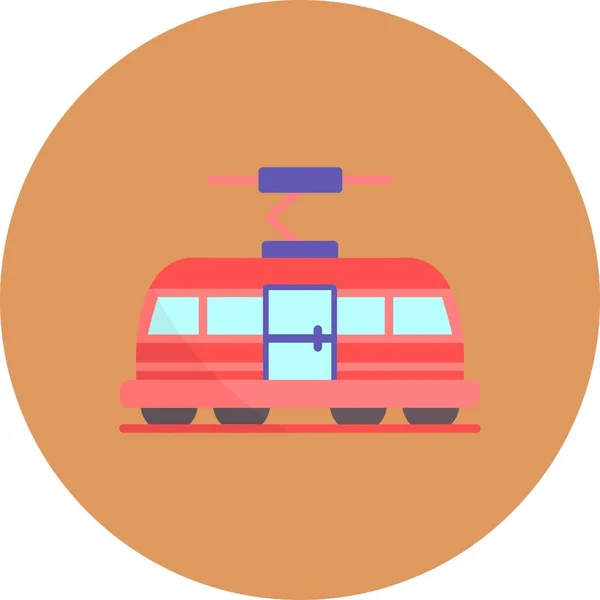 Tram Creative Icons Desig — ストックベクタ