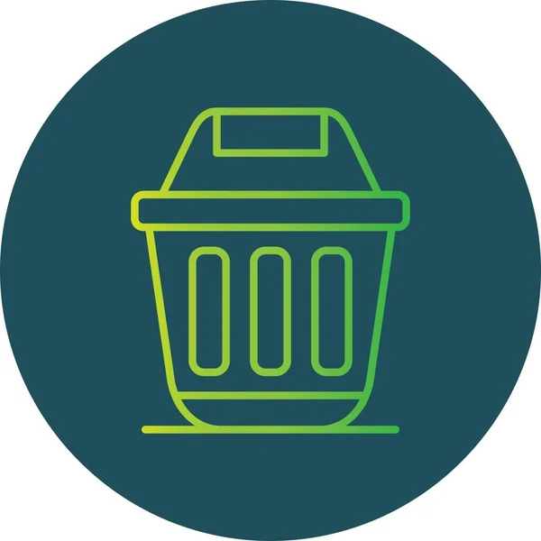 Müllcontainer Kreative Ikonen Desig — Stockvektor