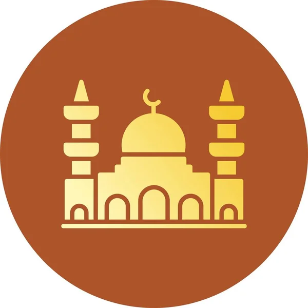 Mosquée Icônes Créatives Desig — Image vectorielle