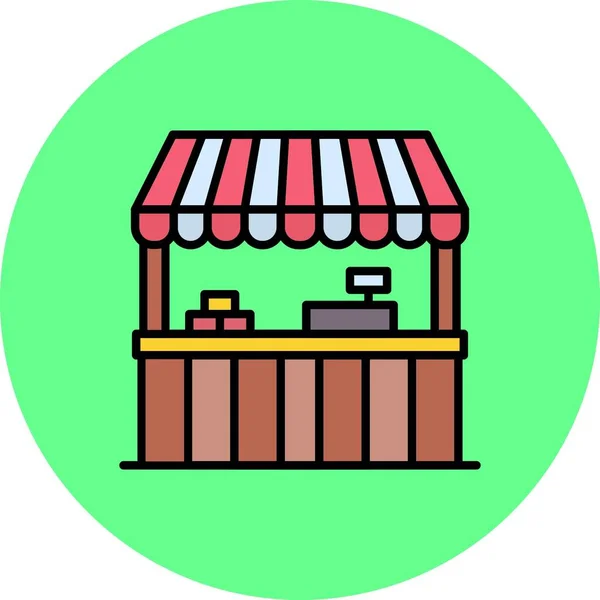 Street Shop Creative Icons Desig — Stockový vektor