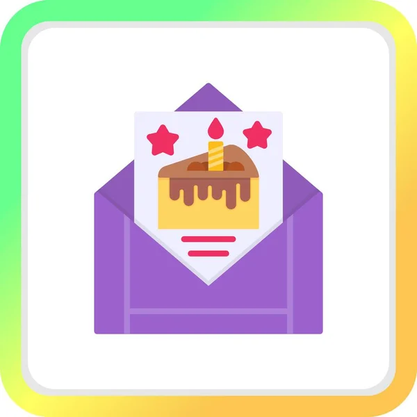 Birthday Card Creative Icons Desig — Διανυσματικό Αρχείο