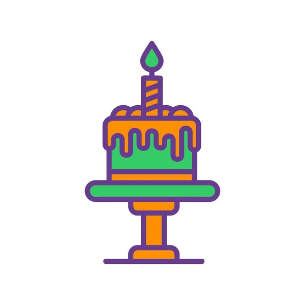 Birthday Cake Creative Icons Desig — Archivo Imágenes Vectoriales