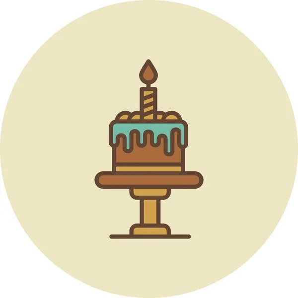 Birthday Cake Creative Icons Desig — Stock vektor