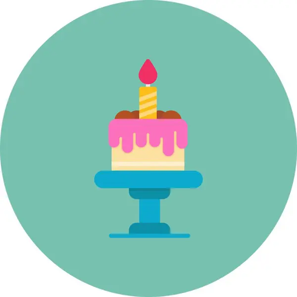 Födelsedag Tårta Kreativa Ikoner Desig — Stock vektor