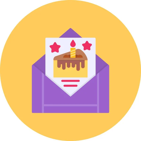 Birthday Card Creative Icons Desig — Stock Vector