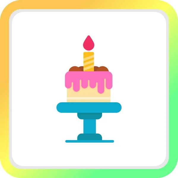 Birthday Cake Creative Icons Desig — Image vectorielle