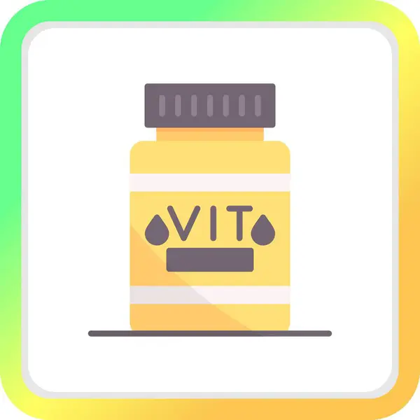 Vitamin Kreativní Ikony Desig — Stockový vektor