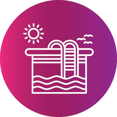 Swimming Pool Creative Icons Desig