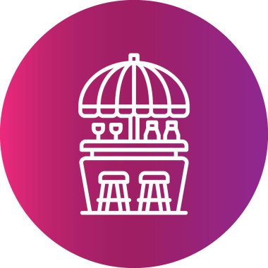 Beach Bar Yaratıcı Simgeler Tasarımı