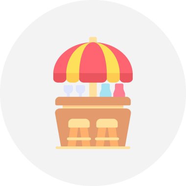 Beach Bar Yaratıcı Simgeler Tasarımı