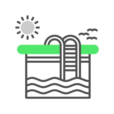 Swimming Pool Creative Icons Desig