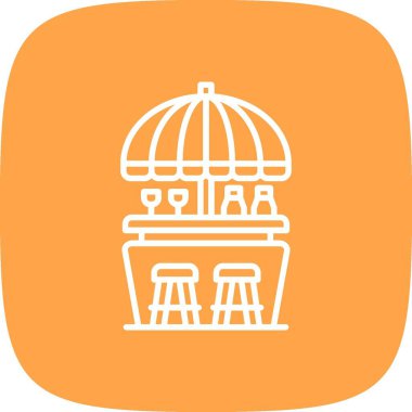 Beach Bar Yaratıcı Simgeler Tasarımı