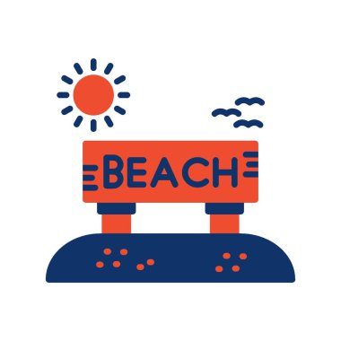 Plaj Yaratıcı Simgeleri Tasarımı