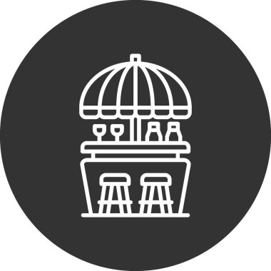 Beach Bar Yaratıcı Simgeler Tasarımı