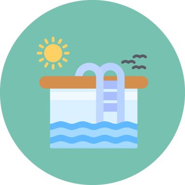 Swimming Pool Creative Icons Desig