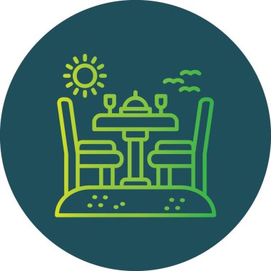 Yemek Masası Yaratıcı Simgeleri Tasarımı