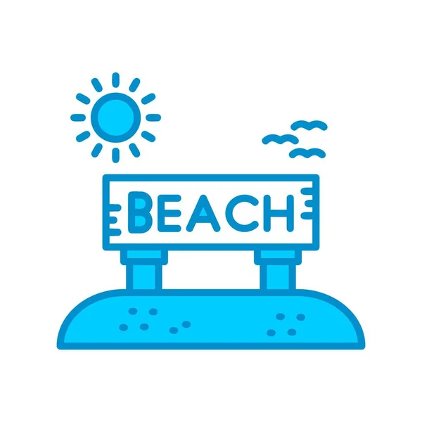 Beach Creative Icons Desig — Stock Vector